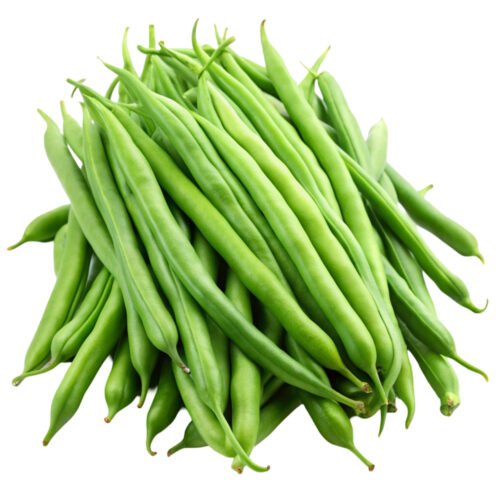 green beans on white background Frozen Egyptian Green Beans